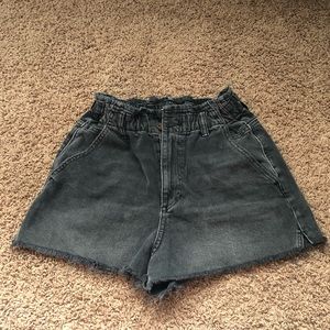 Black Paper-bag Shorts